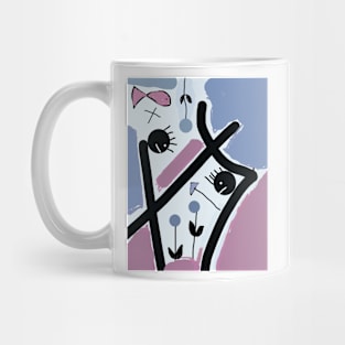 Kids and Color Stick Figure Mug